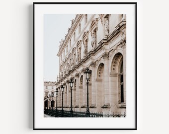 Paris Architecture Print, Neutral Paris Wall Decor, Travel Photography, Gallery Wall Print, Minimalist Wall Art for Living Room or Office