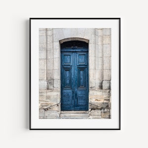 Navy Blue Paris Door Print, Parisian Doorways Travel Photography, French Wall Decor, Minimalist Wall Art, Paris Photography for Gallery Wall