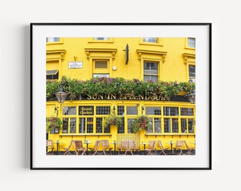 Notting Hill Print, English Pub Wall Art, Portobello Road, London Travel Photography, British Tavern, Wall Art for Kitchen or Dining Room