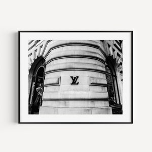 GetUSCart- Louis Vuitton Logo Unframed Wall Art Print - Makes a Great Gift  for Fashion Lovers and Designers - Perfect for Bedroom, Living Room, Office  - Chic Home Decor - Ready to