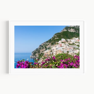 Positano Italy Print, Amalfi Coast Wall Art, Italy Photography, Italian Beach Print, Mediterranean Beach, Large Wall Art for Beach House