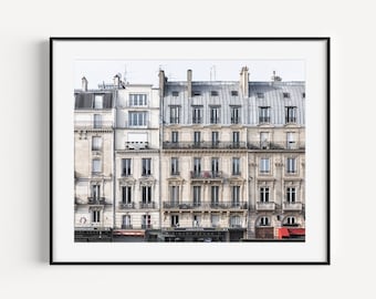 Neutral Paris Buildings Architecture Print, Paris France Photography, Travel Wall Art, French Home Decor, Minimal Wall Decor for Living Room