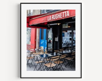 Paris Cafe Print, Paris Photography, French Cafe, Kitchen Wall Art, French Photography, Travel Poster, Paris Street Art, Large Wall Decor