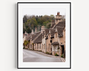 Castle Combe Cotswolds Print, English Village, British Home Decor, England Travel Photography, Wiltshire UK, Large Wall Art for Living Room