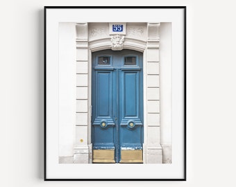 Paris Doorways, Blue Door Art Print, Paris Photography, Travel Wall Art, French Photography, Europe Travel Poster, Minimalist Large Wall Art