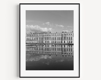 Palace of Versailles Gardens, Black and White Versailles Print, Architecture, French Wall Decor, Paris Photography for Gallery Wall Print