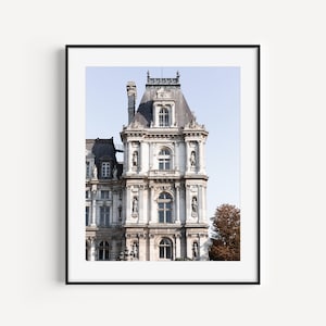 Paris Fotografie, Paris im Herbst, Paris Stadtbild, Frankreich Dekor, französische Fotografie, Reiseplakat, Hotel De Ville Architektur Wandkunst