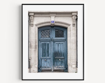 Paris Doorway, Blue Door Print, Paris Travel Photography, Travel Wall Art, French Home Decor, European Doorways, Wall Art for Living Room