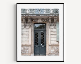 Paris dörröppningar, neutral dörrtryck, Parisfotografi, reseväggkonst, fransk fotografi, Europa reseposter, minimalistisk stor väggkonst