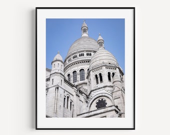 Sacre Coeur Montmartre Paris Travel Photography, French Home Decor, Gift for Francophile, Architecture Wall Decor for Living Room or Office