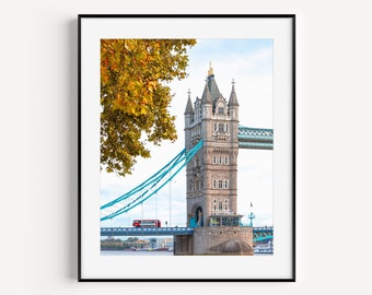 London Tower Bridge, London Photography Print, London Autumn, Large Wall Art, British Wall Art, Europe Travel Poster, England United Kingdom