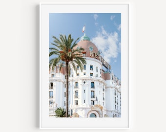 Le Negresco Nice France, French Riviera Poster, Promenade des Anglais, France Photography, French Riviera Wall Decor, Europe Travel Poster