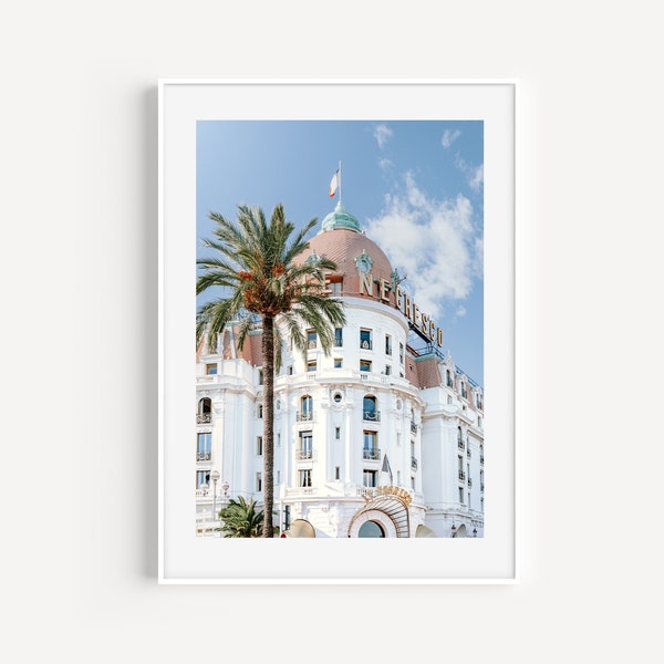 Le Negresco Nice France, French Riviera Poster, Promenade des Anglais, France Photography, French Riviera Wall Decor, Europe Travel Poster