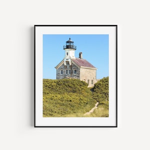 Block Island North Light, Rhode Island Beach Photography Print