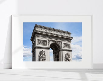 Arc de Triomphe, Paris Architecture Print, Travel Photography, French Home Decor, Paris Wall Decor, Large Wall Art for Office of Living Room