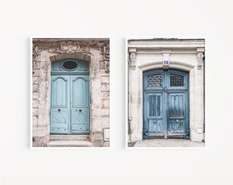 Porte di Parigi, set di stampe per porte, set di 2 stampe per porte, set di due fotografie di Parigi, grande arte da parete, decorazioni per la casa, poster per porte, arte da parete della Francia