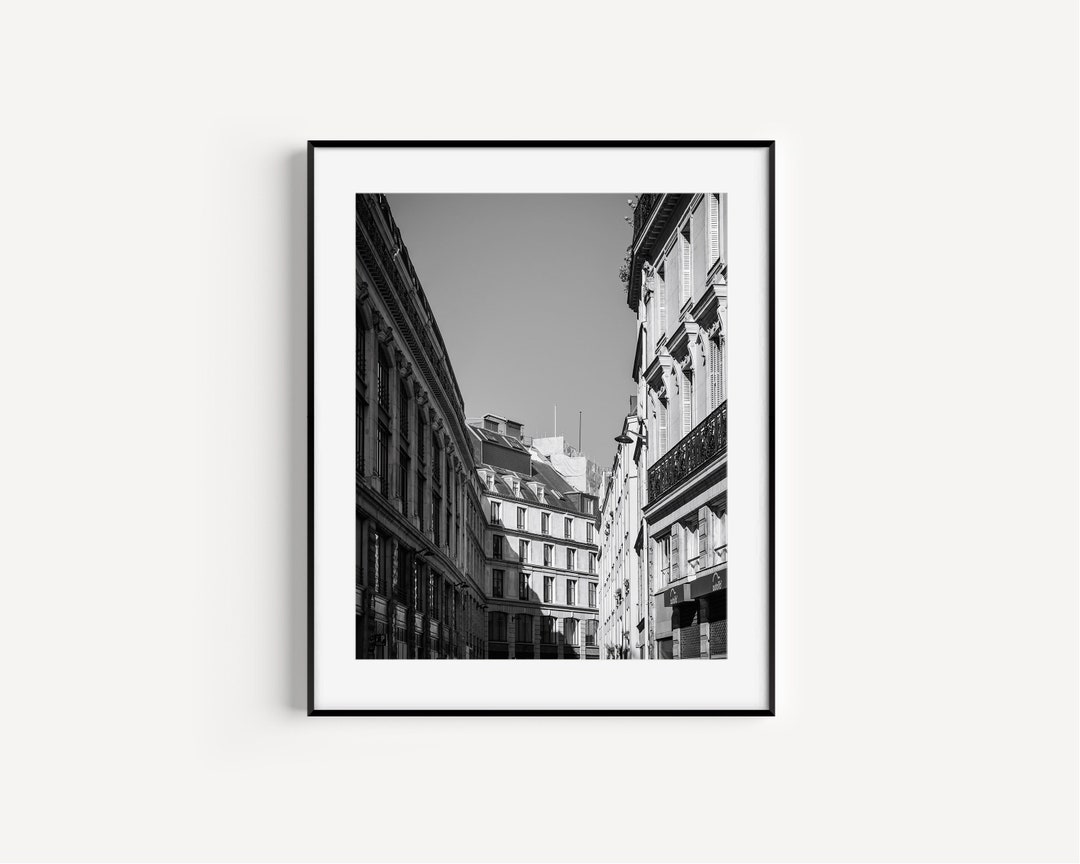 Black and White Paris Street Photography, Paris Cityscape, Travel