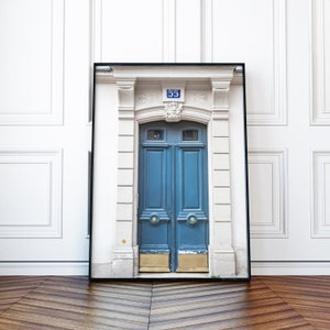 Paris Doorways, Blue Door Art Print, Paris Photography, Travel Wall Art, French Photography, Europe Travel Poster, Minimalist Large Wall Art image 4