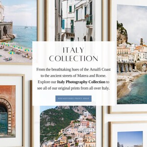Arienzo Beach Club Amalfi Coast Orange Beach Umbrella Print
