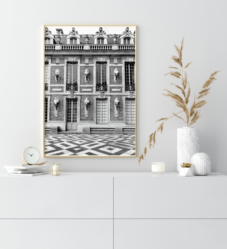 Palace of Versailles Black and White Architecture Print - Etsy