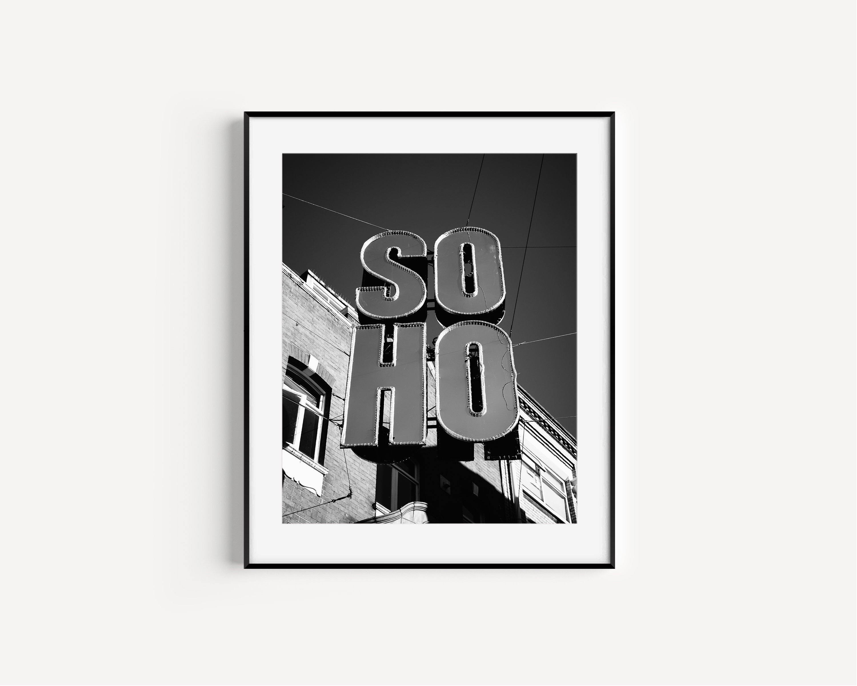 Black and White SOHO London Print London England UK Wall Art - Etsy