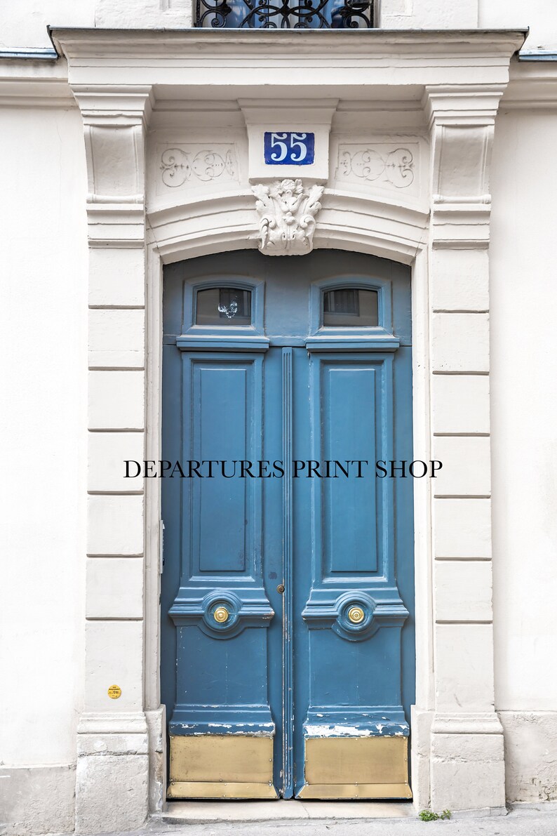 Paris Doorways, Blue Door Art Print, Paris Photography, Travel Wall Art, French Photography, Europe Travel Poster, Minimalist Large Wall Art image 2