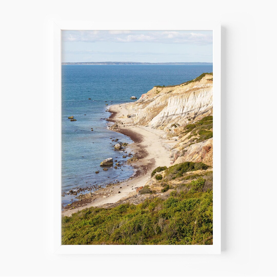 Martha's Vineyard Print, Aquinnah Cliffs, Cape Cod Beach Photography ...