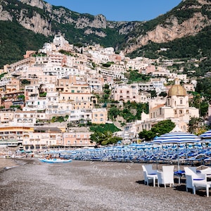 Positano Print: Amalfi Coast Beach Photography, Italy Wall Art