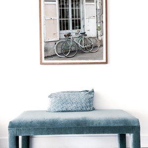 Neutral bike print taken in the charming Montmartre neighborhood in Paris, France.