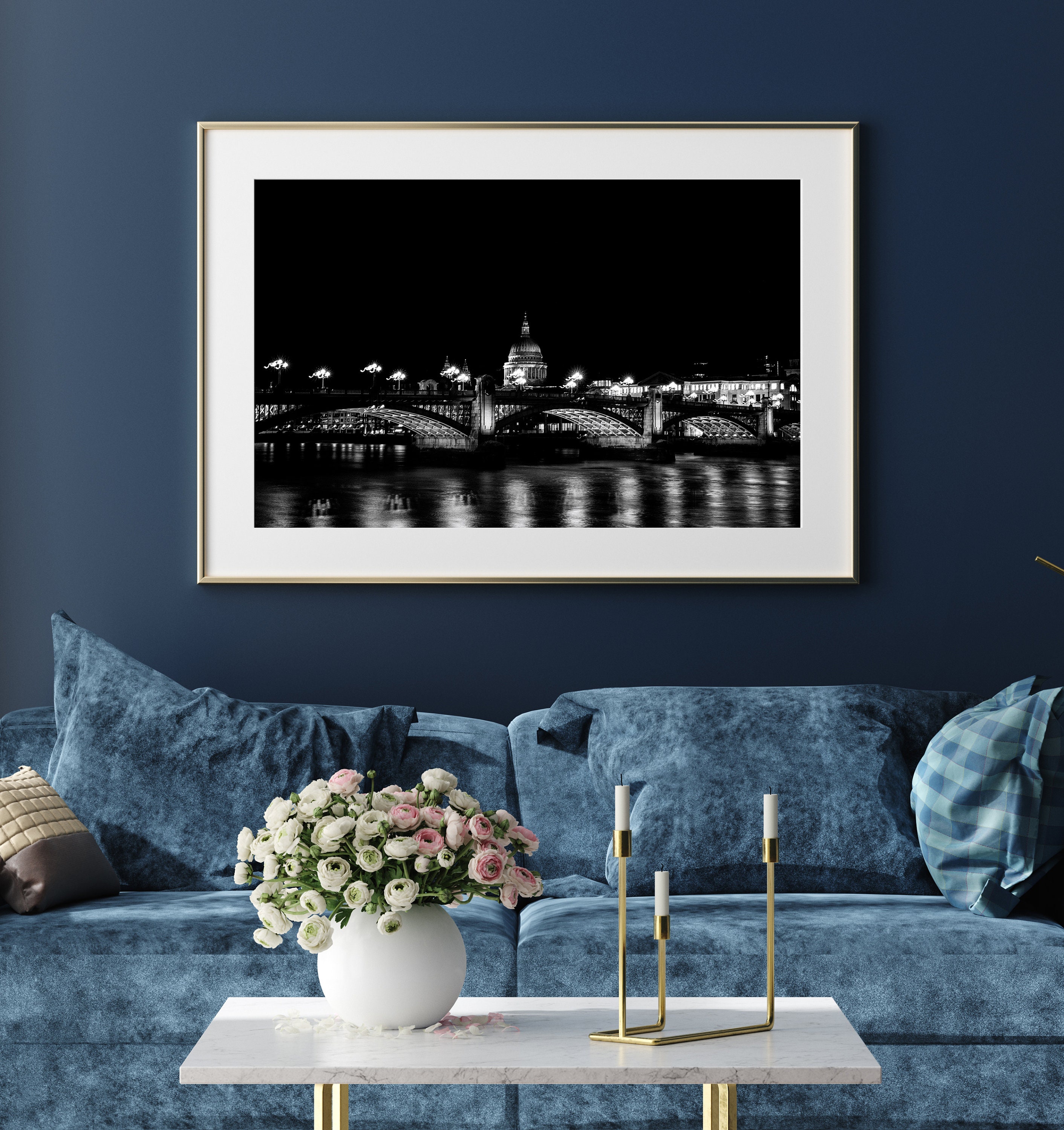 Southwark Bridge Illuminated St. Paul's Cathedral London - Etsy