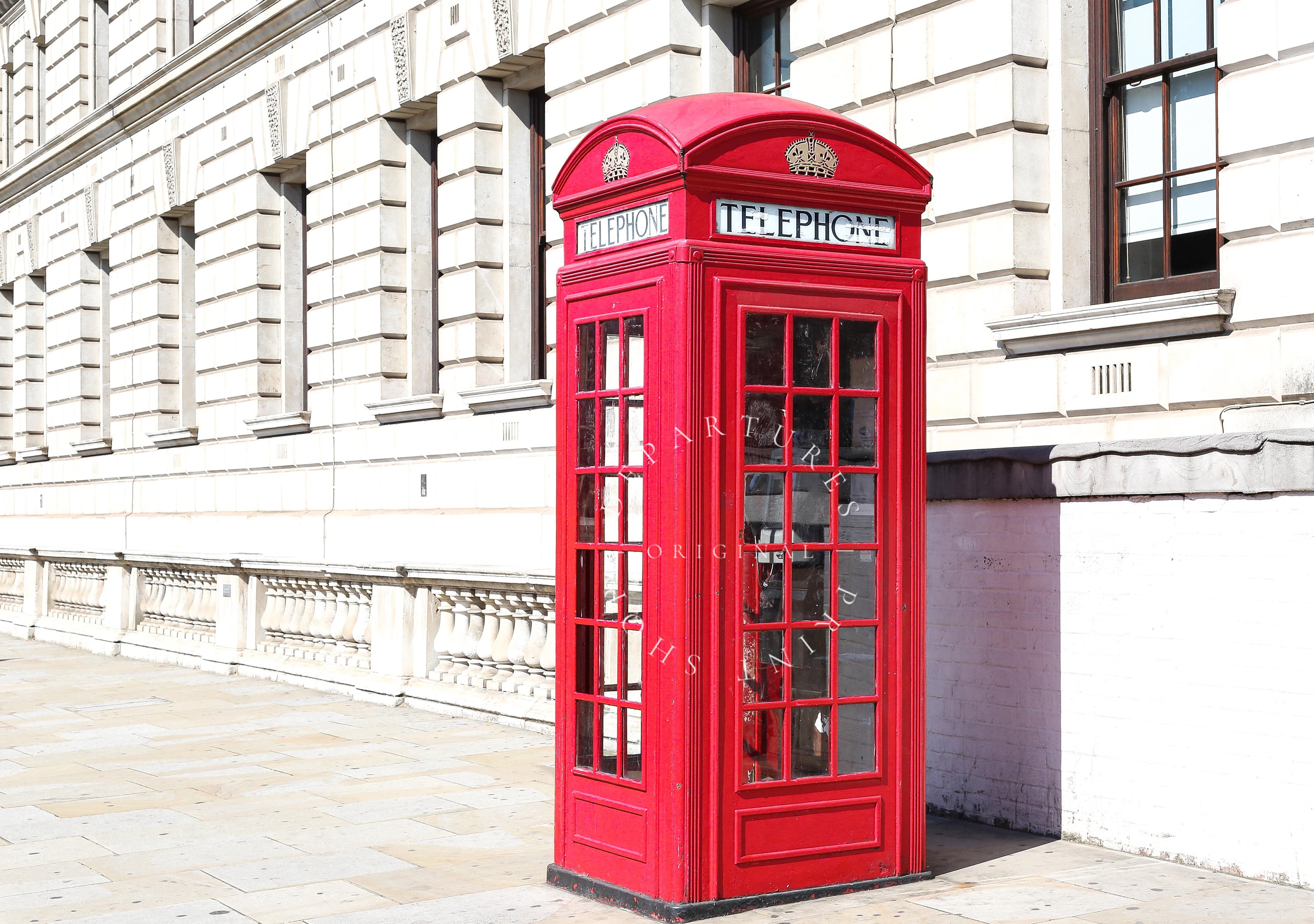 赤い電話ボックスのプリント、イギリスの電話ボックスのポスター 