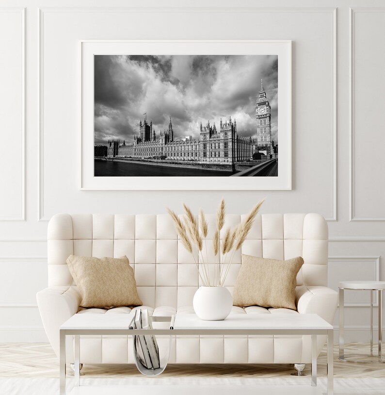 Black and White London Photography Print Big Ben Palace of Etsy
