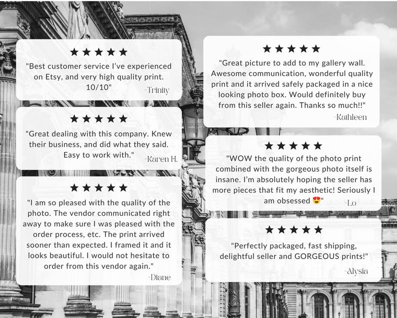 Black and white Louvre Museum Paris Photography Print