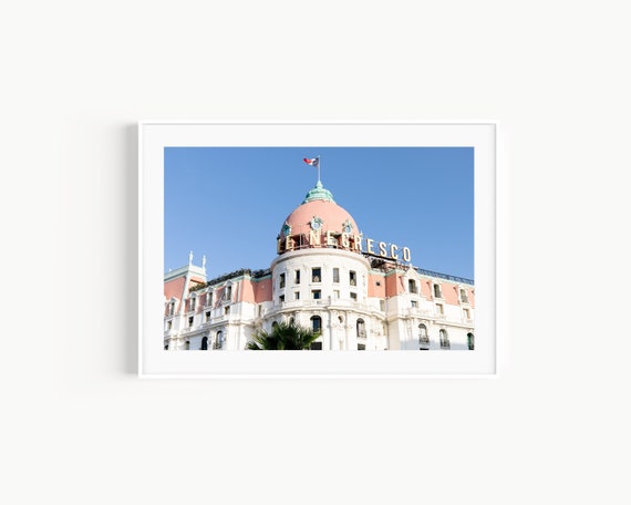 57cm額装イタリアで版画化☆リヴィエラ ヨーロッパ ポルトヴェーネレ