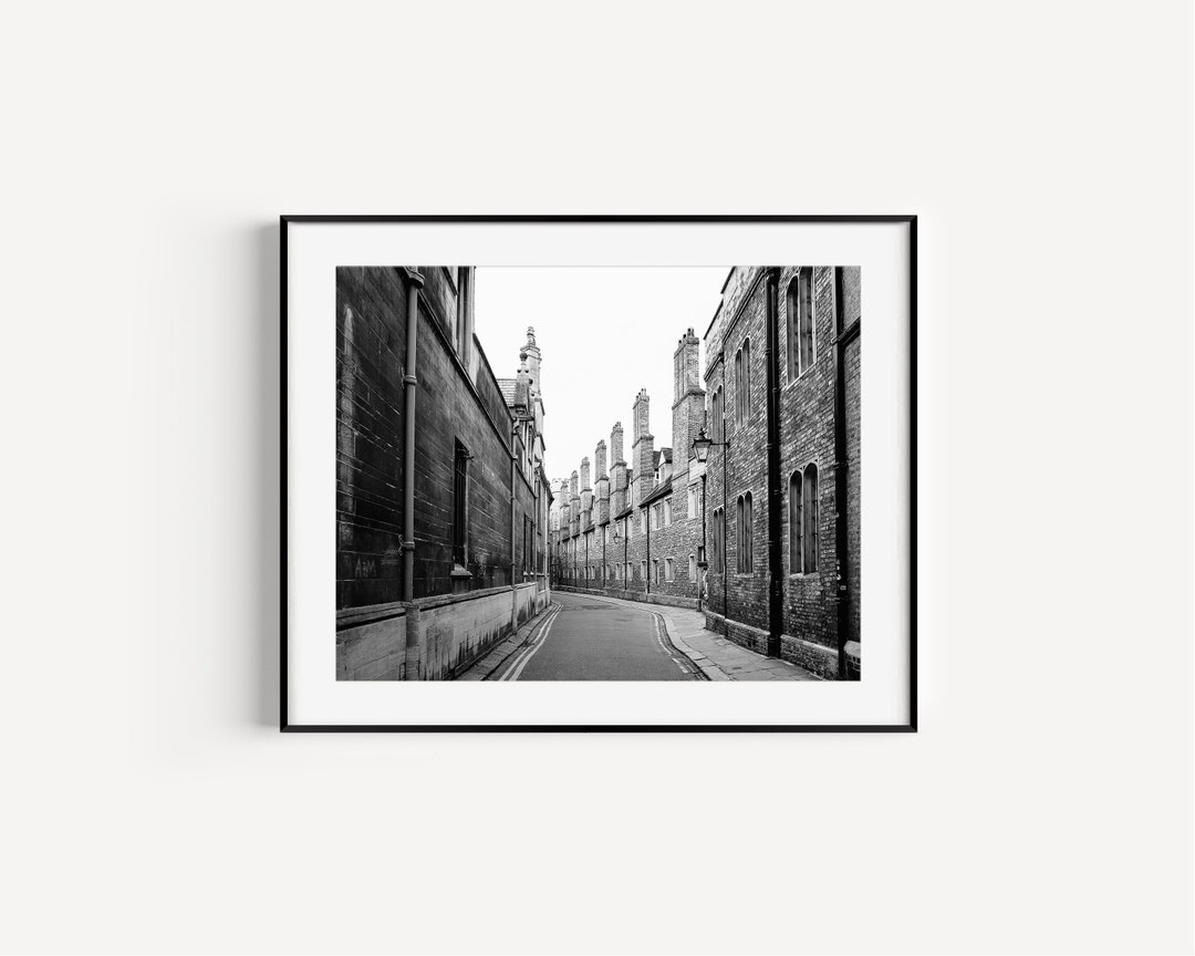Trinity Lane, Cambridge University Photography, Black and White