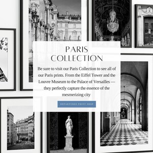 Black and white Louvre Museum Paris Photography Print