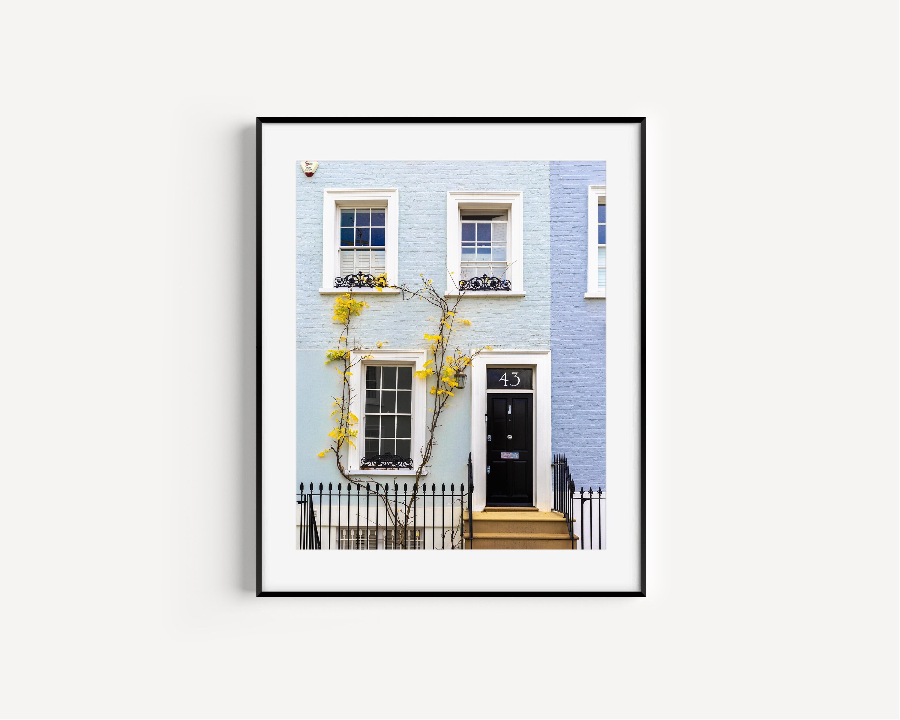 Notting Hill Wall Art, European Doorways Print, Door Poster Architecture, London Photography, Pastel Travel Print for Living Room or Bedroom