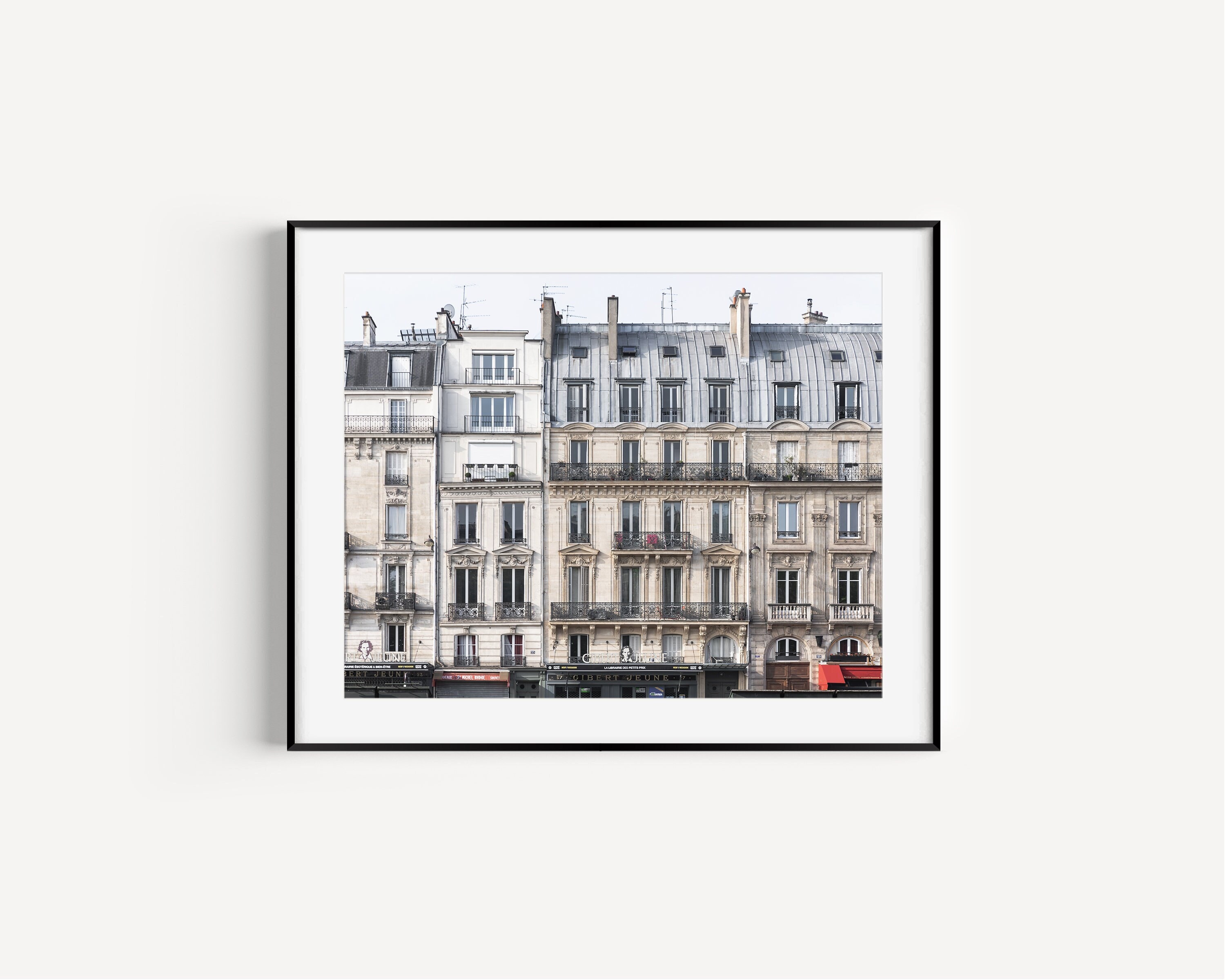 Paris Buildings Architecture Print, Paris Photography, French Home Decor, Neutral Wall Art, Minimal Wall Decor for Living Room & Office