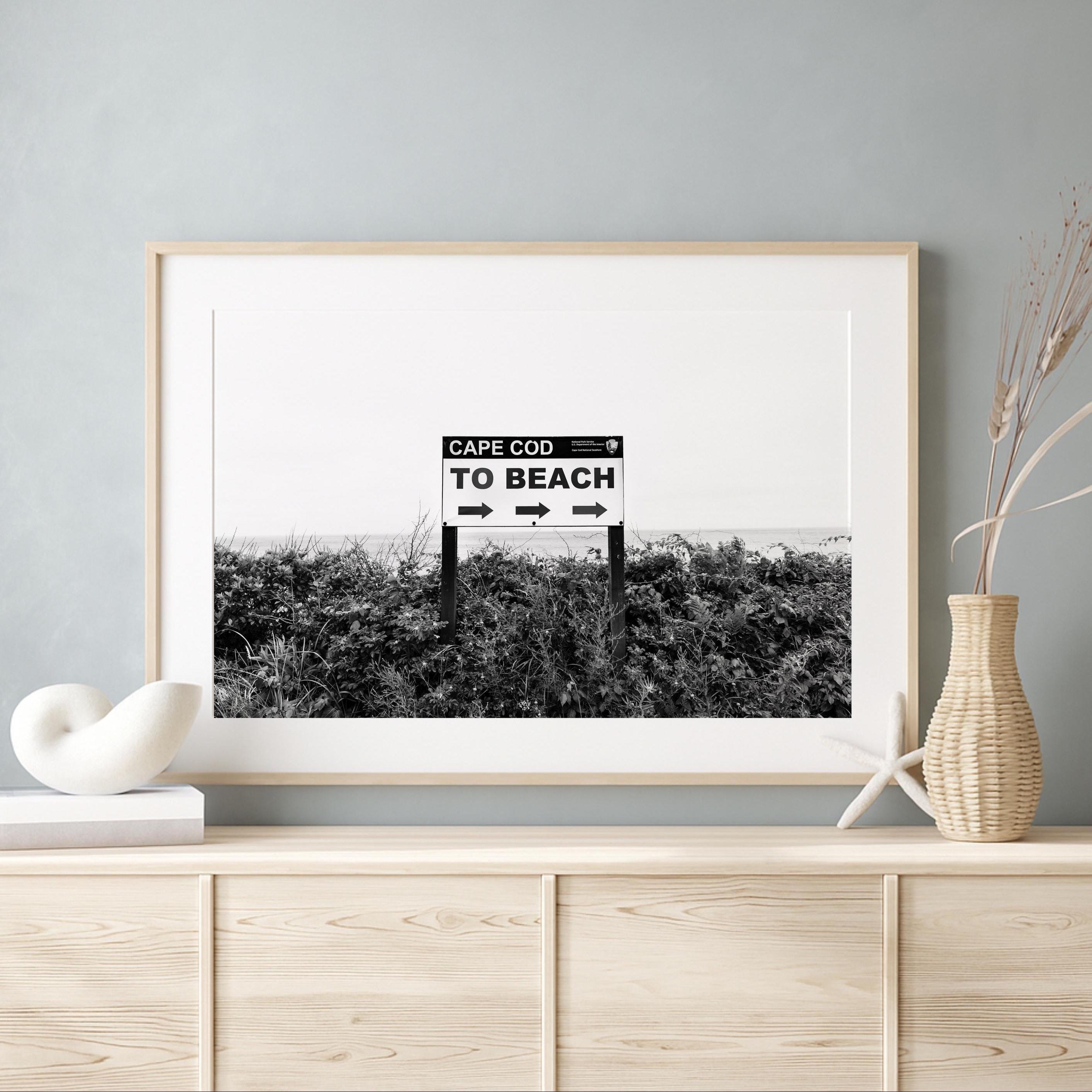 Cape Cod Print, Black and White Beach Photography, New England