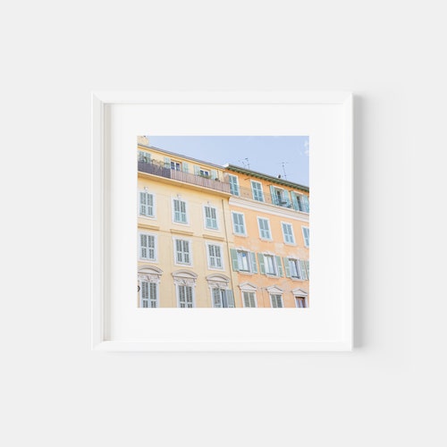 10X10 South of France Prints, Set shops of Four French Riviera Prints, Pastel Wall Art, French Photography, Cote D'Azur, Nice France, St. Tropez