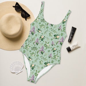 Costume intero / Costume da bagno Donna monopezza / Costume da bagno Donne / Costume intero Costume da bagno Donna / Vintage Floral Mood
