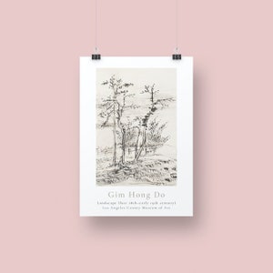 Poster d&#39;arte coreana / Download digitale / Stampa Gim Hong Do / Kim Hong-do / Poster stampabile / Parete della galleria / Poster d&#39;arte / Paesaggio coreano