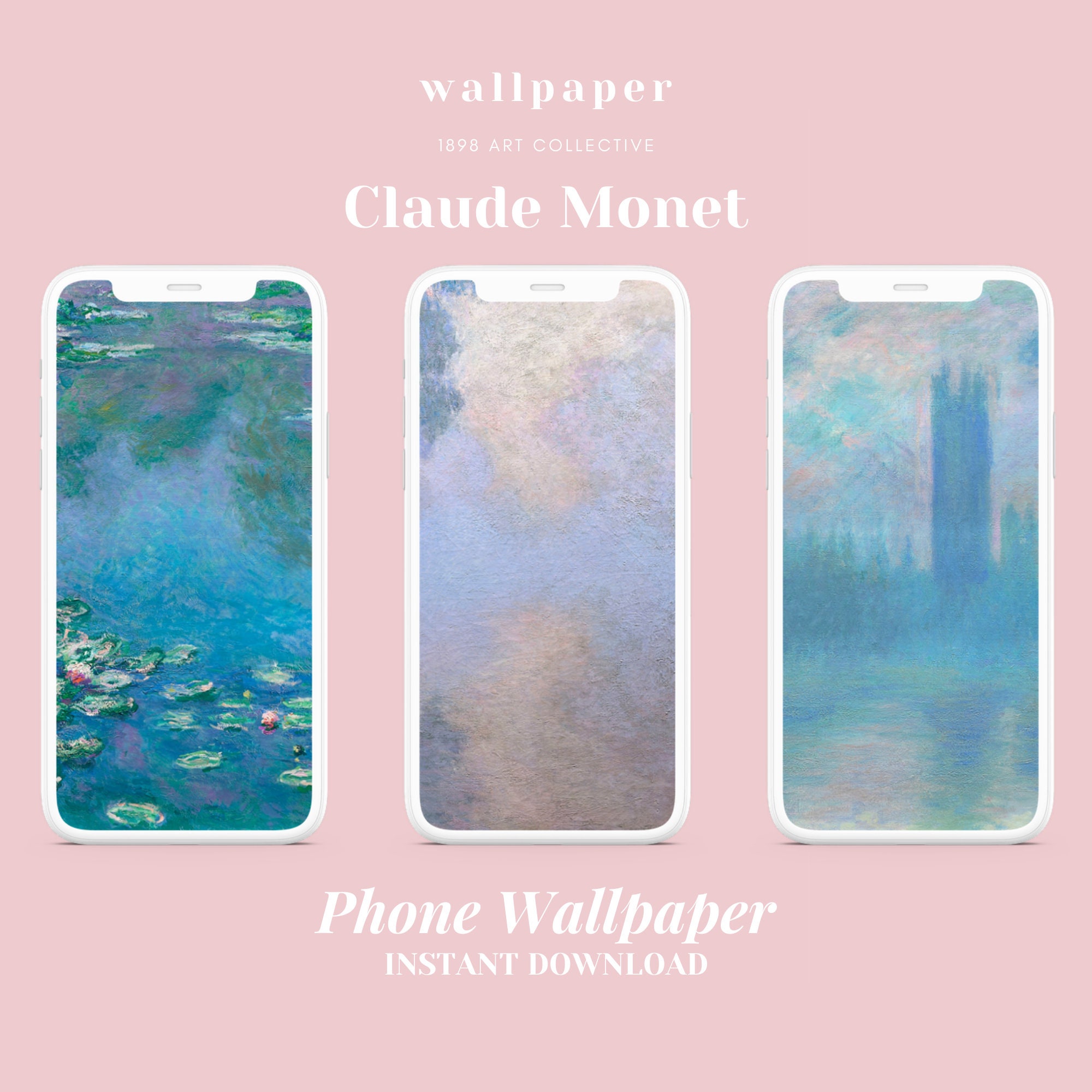 Claude Monet Wallpaper for Smartphone iPhone Wallpaper Samsung Wallpaper  iPhone Background Instant Download Wallpaper Download 