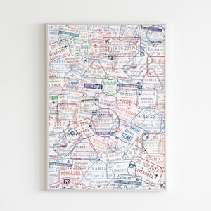 Wand-Dekor | Druckbare Briefmarken Poster | Briefmarken Kunst | Briefmarken Poster | Home Decor | Reise-Poster | Reise-Liebhaber-Poster | Geschenk für Reisende