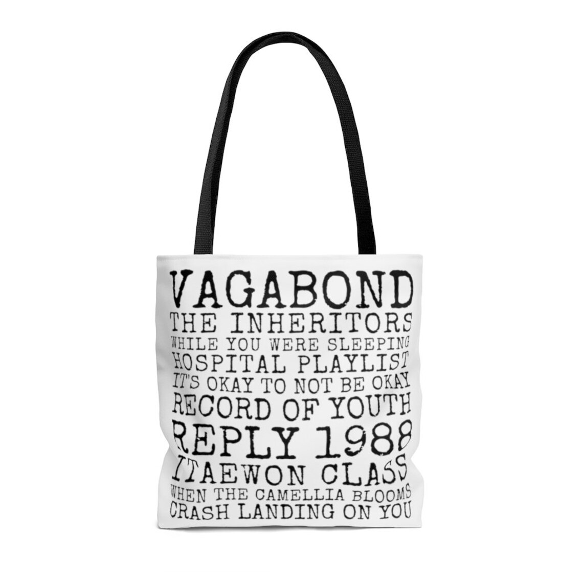 BEST K DRAMA Tote Bag K DRAMA Typography Tote Bag K Etsy