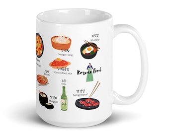 Koreanische | Koreanische Küche Tasse | Koreanisches Geschenk | Hangul Tasse | Koreanische Kunst