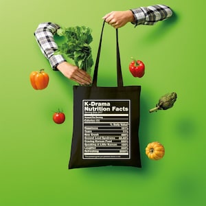 K Drama Nutrition Facts Shopper Tote Bag
