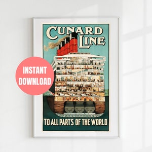 Printable Vintage Travel Poster / Travel Poster / Vintage Poster / Vintage Travel / Vintage / Travel Poster / Travel Source