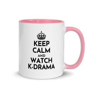 Koreanische Geschenke | Koreanische Rand-| Doppelseitige koreanische Becher | Geschenke für Korea Fan | Halten Sie Ruhe und beobachten Sie K-Drama | Ruhe bewahren und Koreanisch lernen