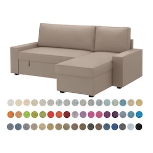 VILASUND Sofa-Bed with Chaise Cover, Custom made cover to fit Vilasund Sofa-Bed with Chaise, Vilasund Slipcover, Vilasund Replacement Cover